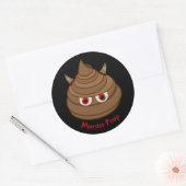Rond Sticker Monster Poop Emoji (Enveloppe)