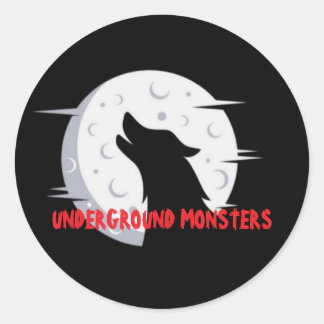 ROND STICKER MONSTERS SOUS-TERRE