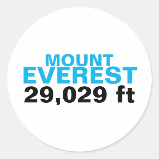 Rond Sticker Mont Everest (Devant)