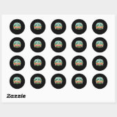 Rond Sticker Montana En Usa (Feuille)