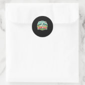 Rond Sticker Montana En Usa (Sac)