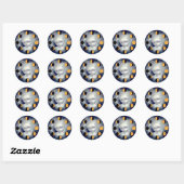 Rond Sticker "Moon Phases" (Feuille)