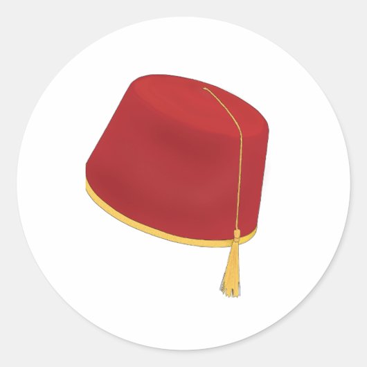 Rond Sticker Moroccan Hat (Devant)