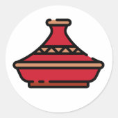 Rond Sticker Moroccan Tajine (Devant)