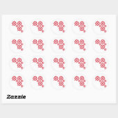 Rond Sticker Moroccan Zelij* Ceramic (Feuille)