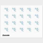 Rond Sticker Moroccan Zelij* Ceramic (Feuille)