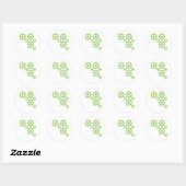 Rond Sticker Moroccan Zelij* Ceramic (Feuille)