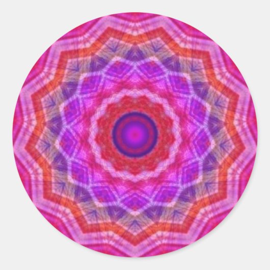 Rond Sticker Mosaic Kaleidoscope (Devant)