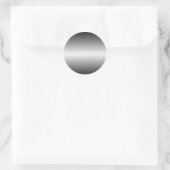 Rond Sticker Motif à bande métallique argent (Sac)