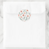 Rond Sticker motif à fleurs (Sac)