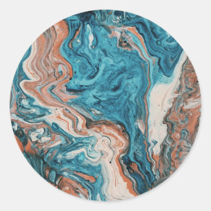Rond sticker motif : Art Design avec différentes couleu