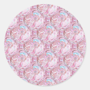 Rond Sticker Motif Cotton Candy