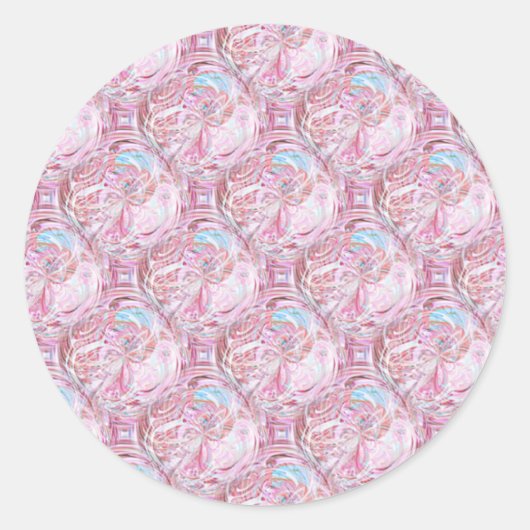 Rond Sticker Motif Cotton Candy (Devant)