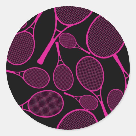 Rond Sticker Motif de raquette de tennis (Devant)