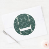Rond Sticker Motif de vacances - Vert - Ensemble de 6 (Enveloppe)