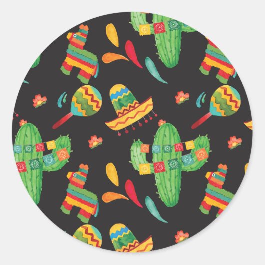 Rond Sticker Motif Fiesta (Devant)