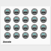 Rond Sticker Moustache (Feuille)