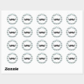 Rond Sticker Moustache Chevron (Feuille)