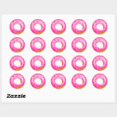 Rond Sticker mural de beigne rose (Feuille)
