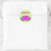 Rond sticker Namaste lotus (Sac)
