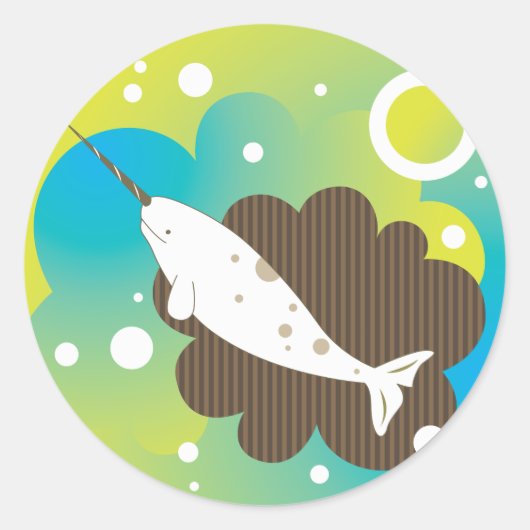 Rond Sticker Narwhal Dream (Devant)