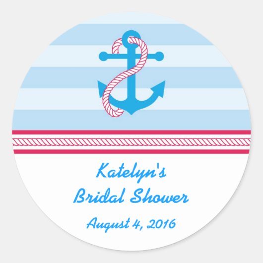 Rond Sticker nautique Ancre (Devant)