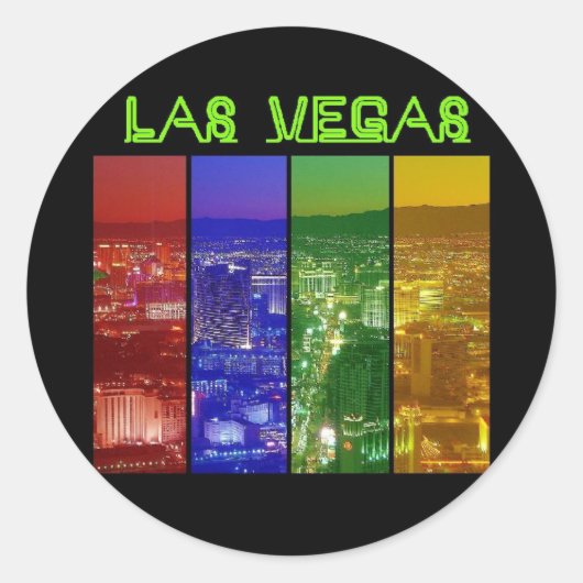 Rond Sticker NEON Las Vegas Strip (Devant)