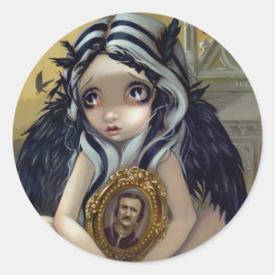Rond Sticker "Nevermore"