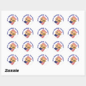 Rond Sticker New American Tea Party (Feuille)