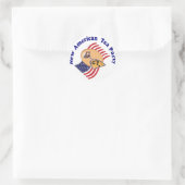 Rond Sticker New American Tea Party (Sac)