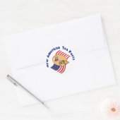 Rond Sticker New American Tea Party (Enveloppe)