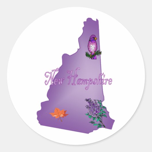 Rond Sticker New Hampshire (Devant)