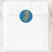 Rond Sticker New Jersey Map (Sac)