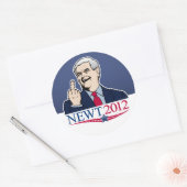 Rond Sticker Newt Gingrich 2012 (Enveloppe)