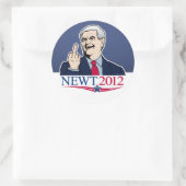 Rond Sticker Newt Gingrich 2012 (Sac)