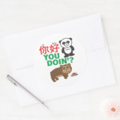 Rond Sticker Ni Hao You Doin' (Enveloppe)