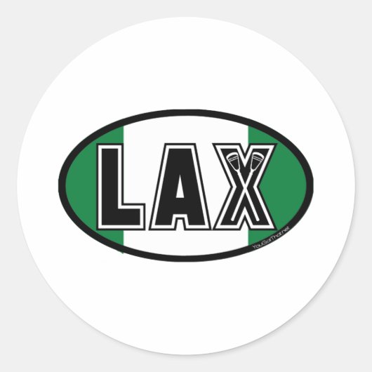 Rond Sticker Nigeria Drapeau de crosse (Devant)