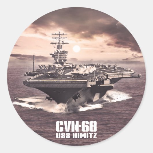 Rond Sticker Nimitz du porte-avions (Devant)