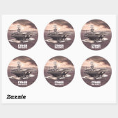 Rond Sticker Nimitz du porte-avions (Feuille)