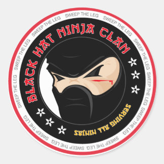 Rond Sticker Ninja Casquette noir