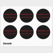 Rond Sticker noir Brahsome (Feuille)