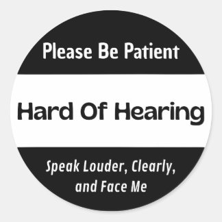 Rond Sticker noir classique dur à oreille