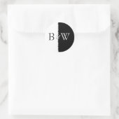 Rond Sticker noir et blanc (Sac)