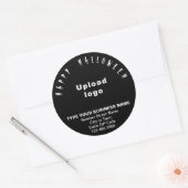 Rond Sticker noir Halloween d'affaires (Enveloppe)
