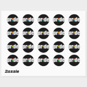 Rond Sticker noir Pride (Feuille)