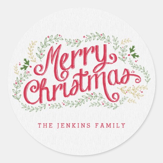 Rond Sticker nostalgique de Noël ou sceau d'enveloppe (Devant)