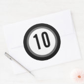 Rond Sticker numérique noir (Enveloppe)