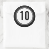 Rond Sticker numérique noir (Sac)