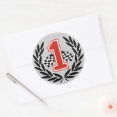 Rond Sticker numéro un (Enveloppe)