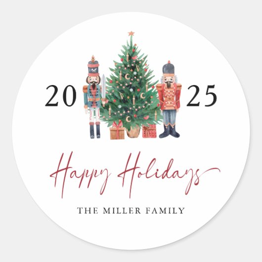 Rond Sticker Nutcracker de Noël (Devant)